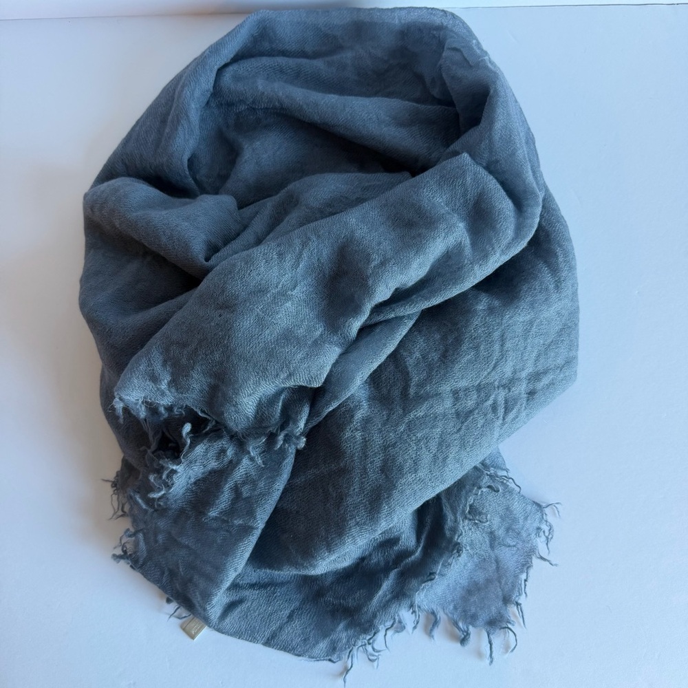 NORDSTROM | Featherweight 100% Cashmere Scarf Slate Blue - Picture 4 of 4